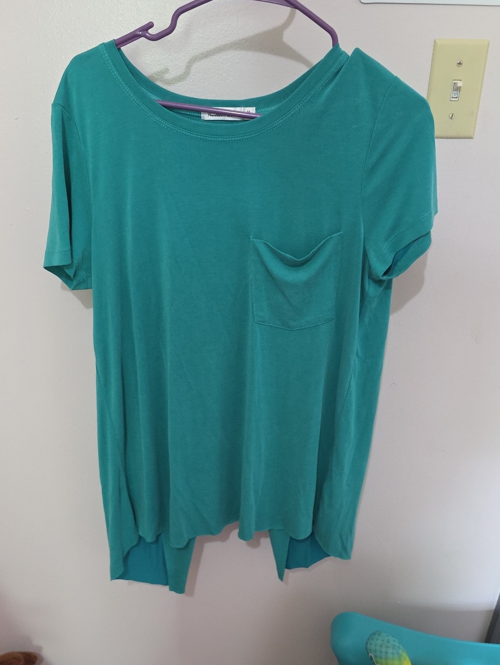 Another Love Teal Short Sleeve Pocket Tee